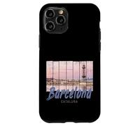 Carcasa para iPhone 11 Pro Barcelona Cataluña Skyline España Vintage Souvenir
