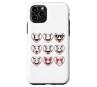 Carcasa para iPhone 11 Pro Baseball Heart Faces Cute Love Fan
