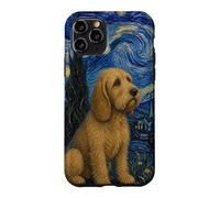 Carcasa para iPhone 11 Pro Basset Fauve de Bretagne Perro Van Gogh Noche Estrellada