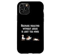 Carcasa para iPhone 11 Pro Because Adulting Without Jesus Is Just Too Hard Christian