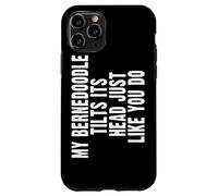 Carcasa para iPhone 11 Pro Bernedoodle Dog Lover Tilt Head Funny Cute Men Women