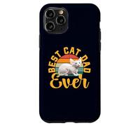 Carcasa para iPhone 11 Pro Best Cat Dad Ever Bambino, Divertido Propietario de Gatos sin Pelo, Retro