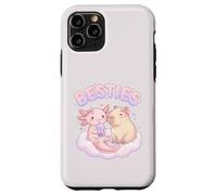 Carcasa para iPhone 11 Pro Besties Axolotl Capybara Bubble Tea Lindo Kawaii Anime Animal