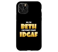 Carcasa para iPhone 11 Pro Beth Costume Idgaf Meme Funny Halloween Beth Costume Bethany