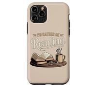 Carcasa para iPhone 11 Pro Bibliotecaria acogedora de Cat Coffee Prefiero Estar Leyendo un Libro