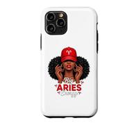 Carcasa para iPhone 11 Pro Big Energy Aries Zodiac Afro Women Red Cap Black Girl Women