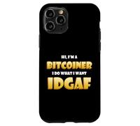 Carcasa para iPhone 11 Pro Bitcoin Idgaf Meme Cute Blockchain Costume BTC Bitcoiner
