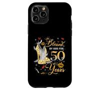 Carcasa para iPhone 11 Pro Blessed by God for 50 Years Old Women 50th Birthday Queen