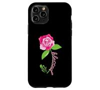 Carcasa para iPhone 11 Pro Blessed Cross Bible Christian Religious Rose Regalo de Moda