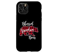 Carcasa para iPhone 11 Pro Blessed Grandma Bear Red Buffalo a Cuadros de Cuadros, Regalo para Abuela