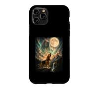 Carcasa para iPhone 11 Pro Bloodhound Aullando en la Luna - Papá Perro Amante de los sabuesos