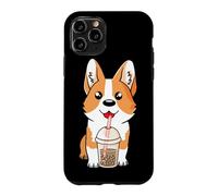 Carcasa para iPhone 11 Pro Boba Milk Tea Corgi Dog Puppy Lover Kawaii Anime japonés