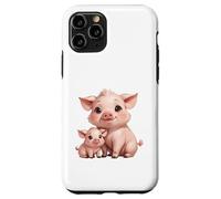 Carcasa para iPhone 11 Pro Bonito diseño de mamá cerdita y Cerdito bebé