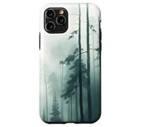 Carcasa para iPhone 11 Pro Bosque Árboles Altos Niebla Paisaje Mínimo Escena