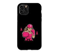 Carcasa para iPhone 11 Pro Boxing Black African American Fight Breast Cancer Ribbon