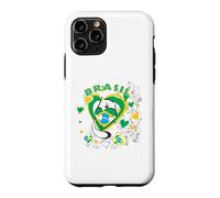 Carcasa para iPhone 11 Pro Brasil-Brasil - Corazón de Gato Lindo Amante de la Bandera de Brasil
