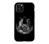 Carcasa para iPhone 11 Pro Bruja Luna Llena Espeluznante Terror místico Halloween brujería