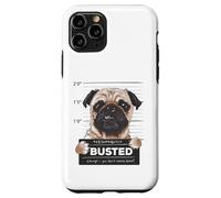 Carcasa para iPhone 11 Pro Busted Pug Mugshot Funny Dog Humor