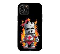 Carcasa para iPhone 11 Pro Caballero Guapo con Espada y Llamas para los Amantes del Reino