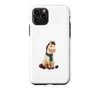 Carcasa para iPhone 11 Pro Caballo Lector con Libro y Bufanda