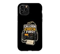Carcasa para iPhone 11 Pro CALLSIGN Check First Radioaficionado Estación Micrófono