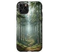 Carcasa para iPhone 11 Pro Camino Bosque Escena Naturaleza Sereno Bosque Sendero Árbol
