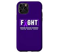 Carcasa para iPhone 11 Pro Camisa de concientización sobre el Dolor de Cabeza sobre migraña - Combate el Dolor de Cabeza por migraña