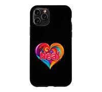 Carcasa para iPhone 11 Pro Camiseta Colorida con Nombre I Heart Love Neal