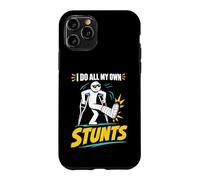 Carcasa para iPhone 11 Pro Camiseta con Texto en inglés I Do My Own Stunts Get Well Funny Injury Leg