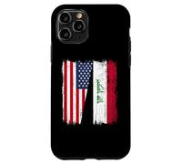 Carcasa para iPhone 11 Pro Camiseta iraquí Americana con Media Bandera de Estados Unidos
