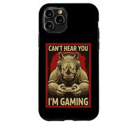 Carcasa para iPhone 11 Pro Can't Hear You Im Gaming Rhino Funny Gamer Art para Hombres y Mujeres