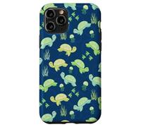 Carcasa para iPhone 11 Pro Cartoon Kawaii Womens Girls Kids Sea Turtle Lover Pattern