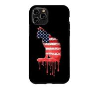 Carcasa para iPhone 11 Pro Cat American Flag USA Drip Graffiti Amante