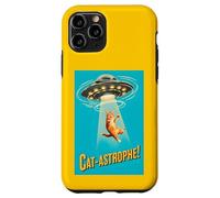 Carcasa para iPhone 11 Pro Cat-astrophe! - Póster de la película Vintage Retro de platillo Volador OVNI
