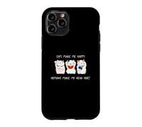 Carcasa para iPhone 11 Pro Cats Make Me Happy Humans Make My Head Hurt for Cat Lovers