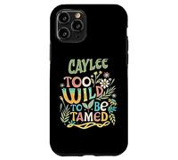 Carcasa para iPhone 11 Pro Caylee Name Cute Retro Girls Wildflower Caylee Name