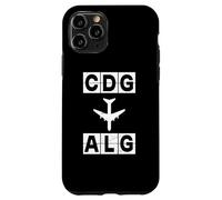 Carcasa para iPhone 11 Pro CDG a ALG Ruta de avión París Argel