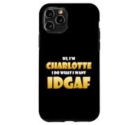 Carcasa para iPhone 11 Pro Charlotte Costume Idgaf Meme Funny Char Costume Charlottes
