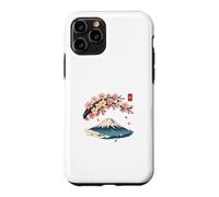 Carcasa para iPhone 11 Pro Cherry Blossom Mount Fuji Japanese Ukiyo-e Sakura Art