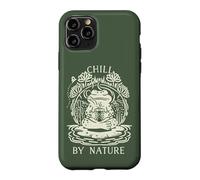 Carcasa para iPhone 11 Pro Chill by Nature Cottagecore Frog Meditation Vintage Badge