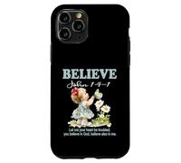 Carcasa para iPhone 11 Pro Christian Faith Believe In Christ versículo de la Biblia Niña