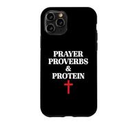 Carcasa para iPhone 11 Pro Christian Prayer Proverbs Protein Shakes Jesus Weights Faith