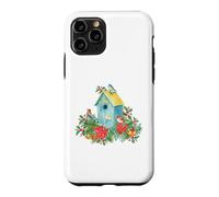 Carcasa para iPhone 11 Pro Christmas Holiday Wreath Birdhouse Birds & Bells