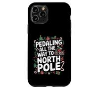 Carcasa para iPhone 11 Pro Ciclista de Navidad - Pedaleando Todo el Camino hacia el Polo Norte