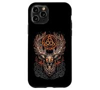 Carcasa para iPhone 11 Pro Ciervo Blanco Mitología vikinga Runas Espíritu nórdico