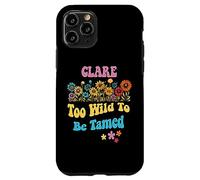Carcasa para iPhone 11 Pro Clare Name Cute Retro Girls Wildflower Clare Name