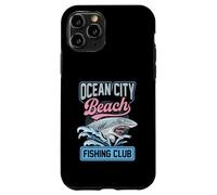 Carcasa para iPhone 11 Pro Club de Pesca Ocean City Beach Shark Maryland