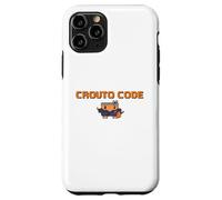 Carcasa para iPhone 11 Pro 【Code DE CROUTO】 Herramienta de Ilustración de AI Agente de IA Ejecución Binario Hacker Dot Gake GPT