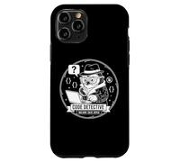 Carcasa para iPhone 11 Pro Código Detective Bug Hunt Resolver Software Repetir QA Emblema