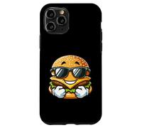 Carcasa para iPhone 11 Pro Cool Burger Happy Fast Food Gafas De Sol Verano Grunge